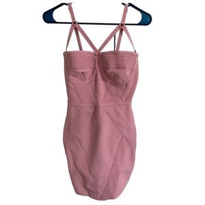 Strappy fitted mini bodycon dress